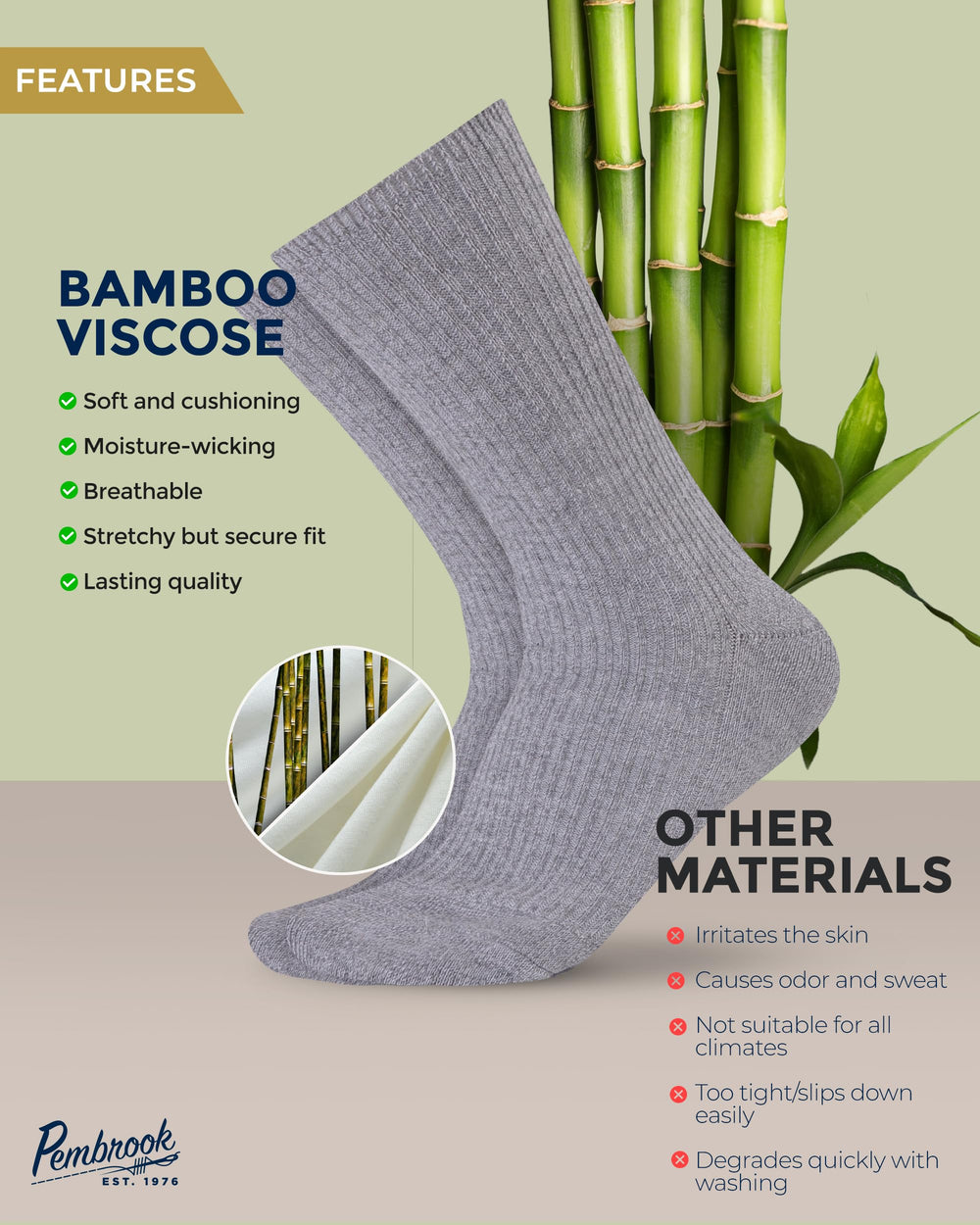 Pembrook ribbed-knit diabetic socks women navy pack 6, non-binding fit.