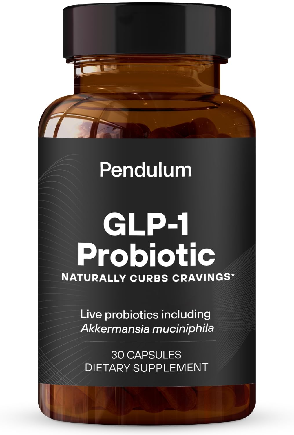 Pendulum GLP-1 Probiotic bottle with capsules for daily gut support