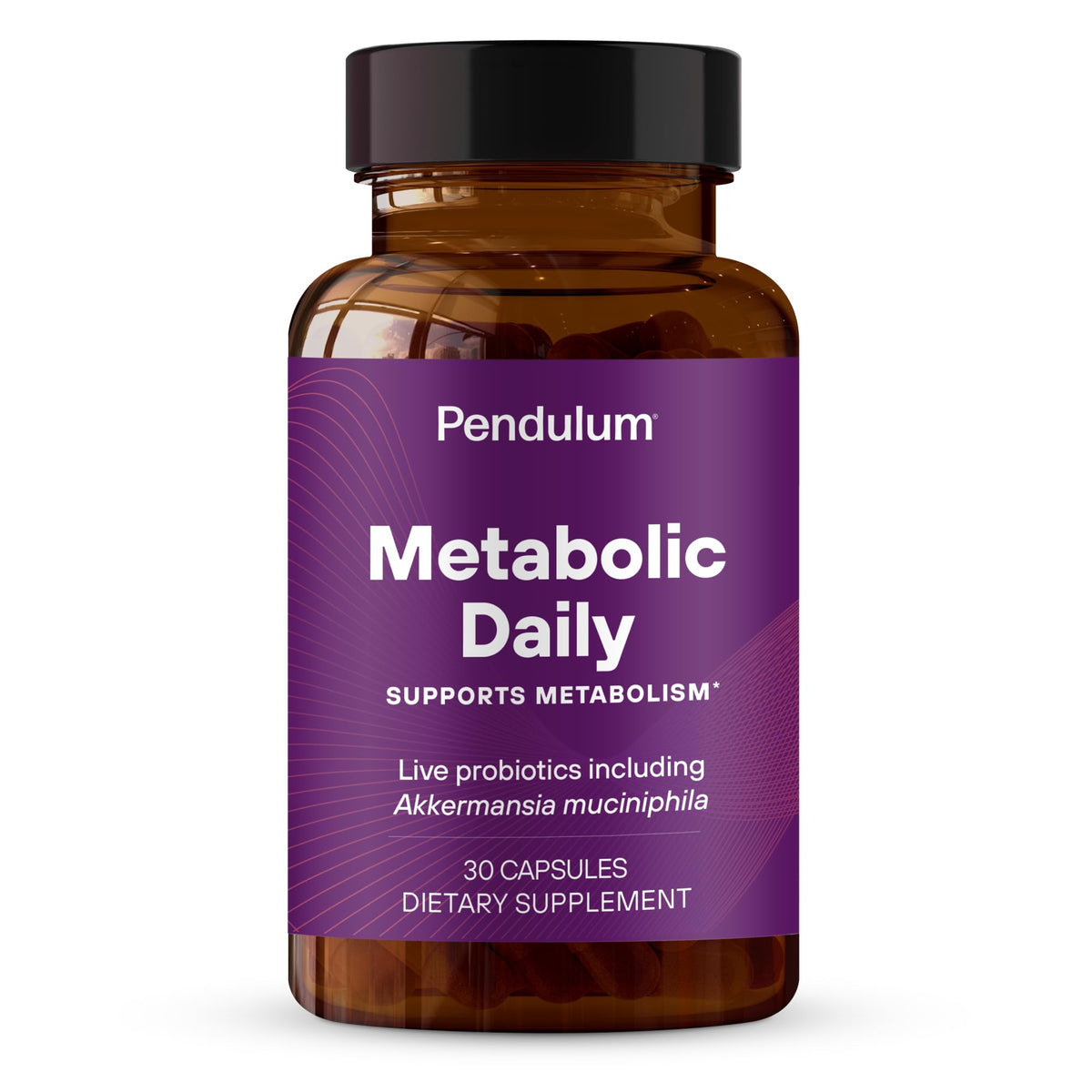 Pendulum Metabolic Daily bottle front view showing ready-to-use daily probiotic support