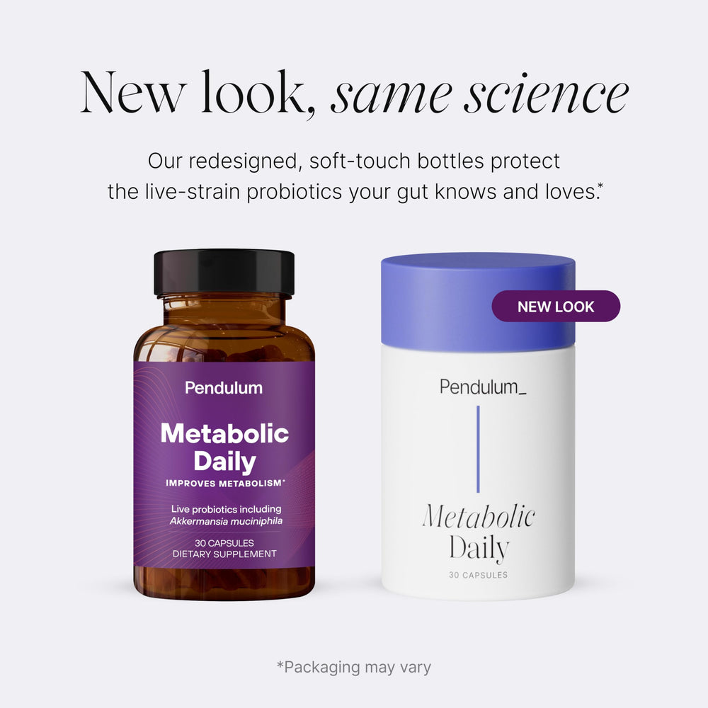 Pendulum Metabolic Daily dosing spoon beside bottle for simple daily dose