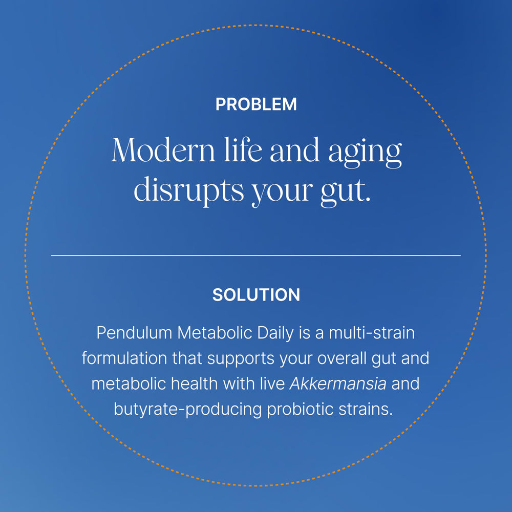 Pendulum Metabolic Daily on a kitchen counter with water, easy daily ritual