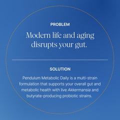 Pendulum Metabolic Daily on a kitchen counter with water, easy daily ritual