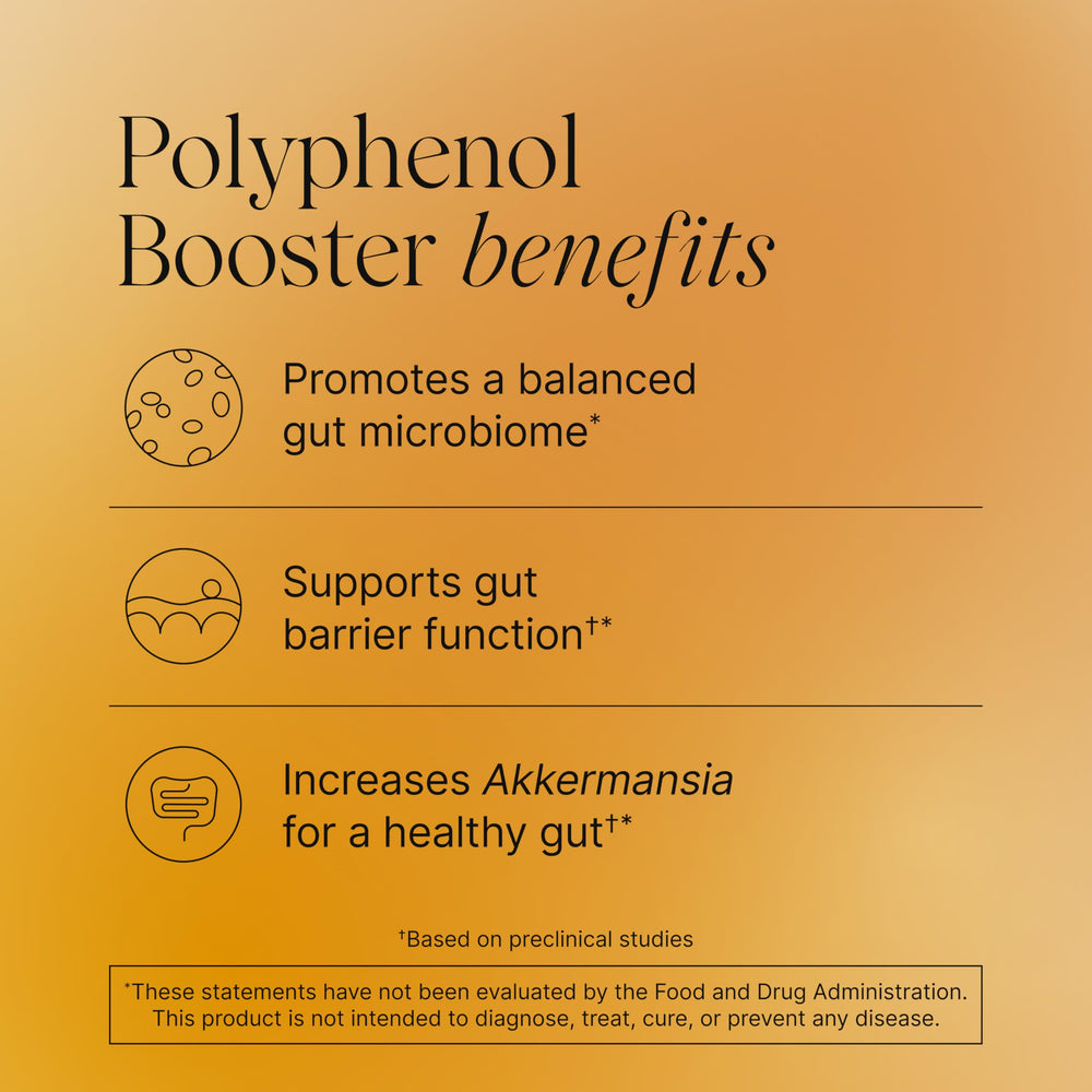 Pendulum Polyphenol Booster bottle label details highlight polyphenol-rich ingredients