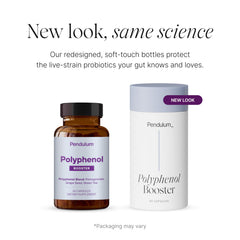 Pendulum Polyphenol Booster capsules dispensed for convenient daily prebiotic use