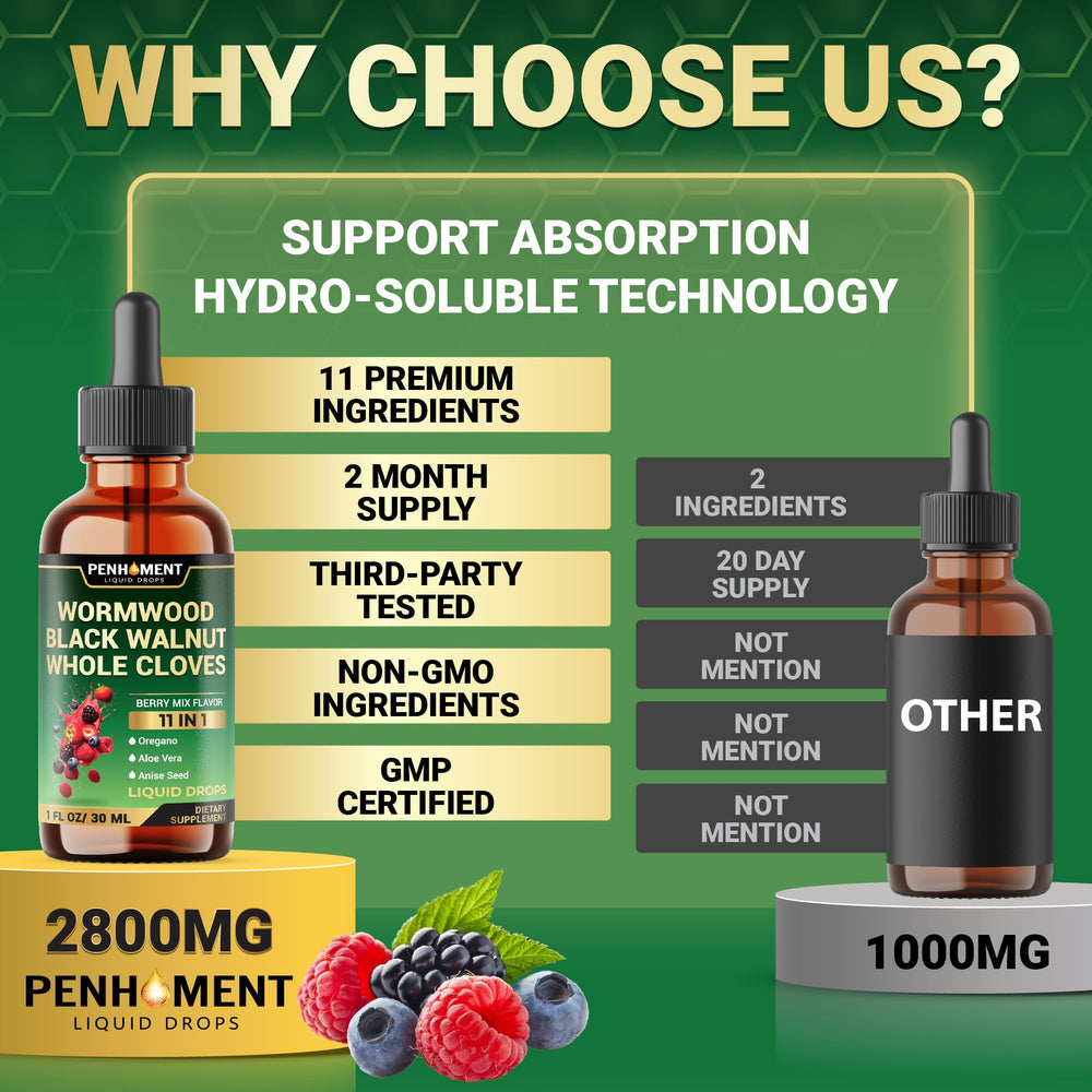 Penhoment immune-support tincture concept image highlights wellness potential.