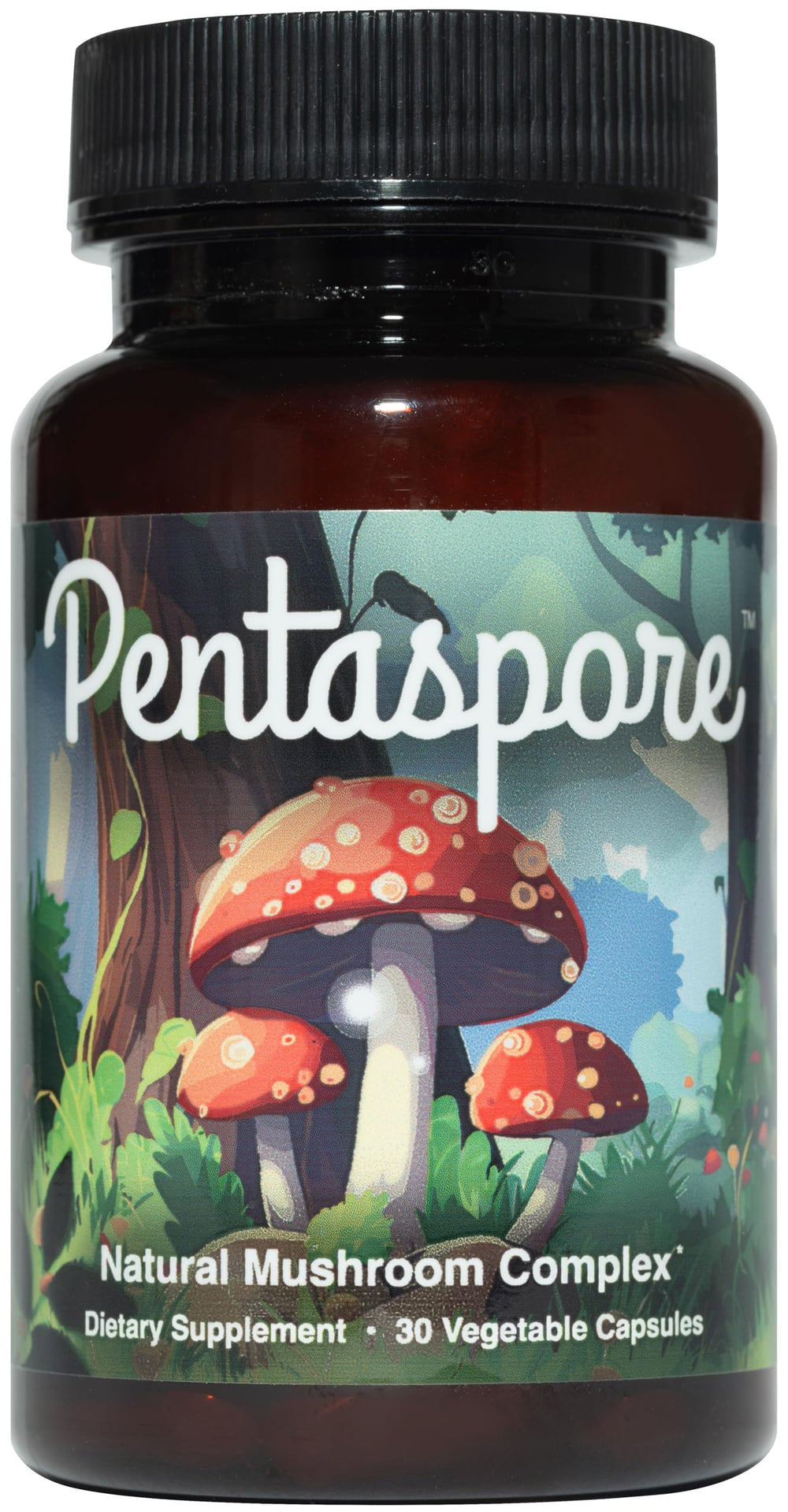 Pentaspore bottle on shelf for daily focus