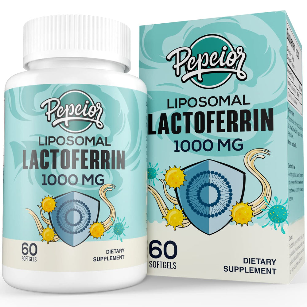 Pepeior liposomal lactoferrin box against a clean background suggesting wellness support.