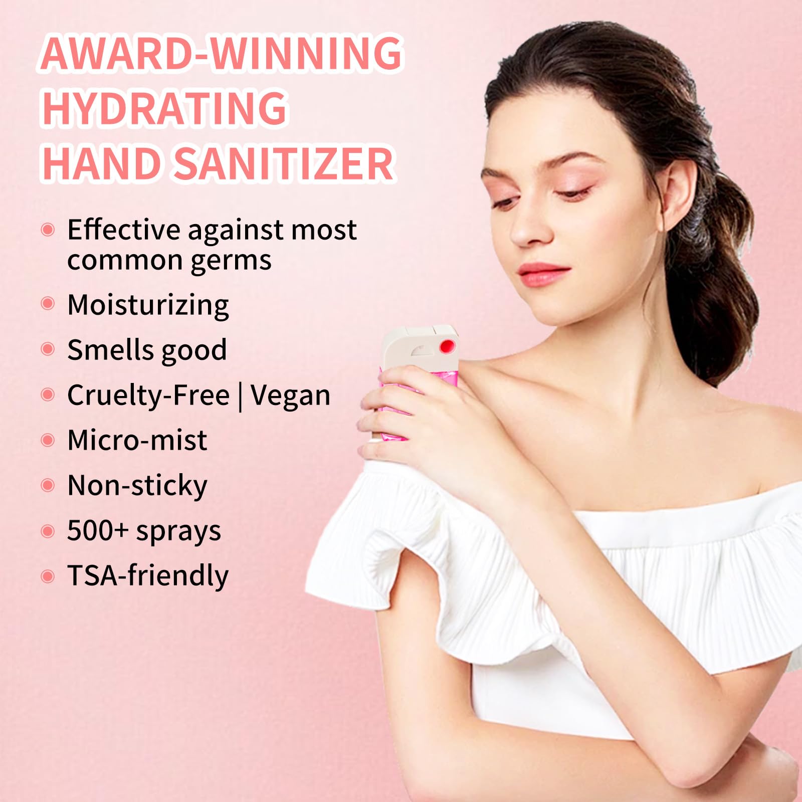 PeppyHands Mint bottle spray keeps hands clean with a refreshing note