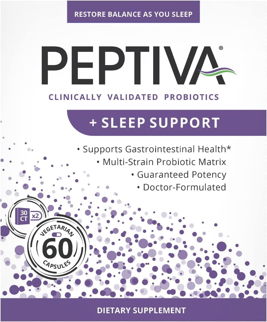 Peptiva 26 Billion CFU probiotic bottle promoting daily digestive balance.