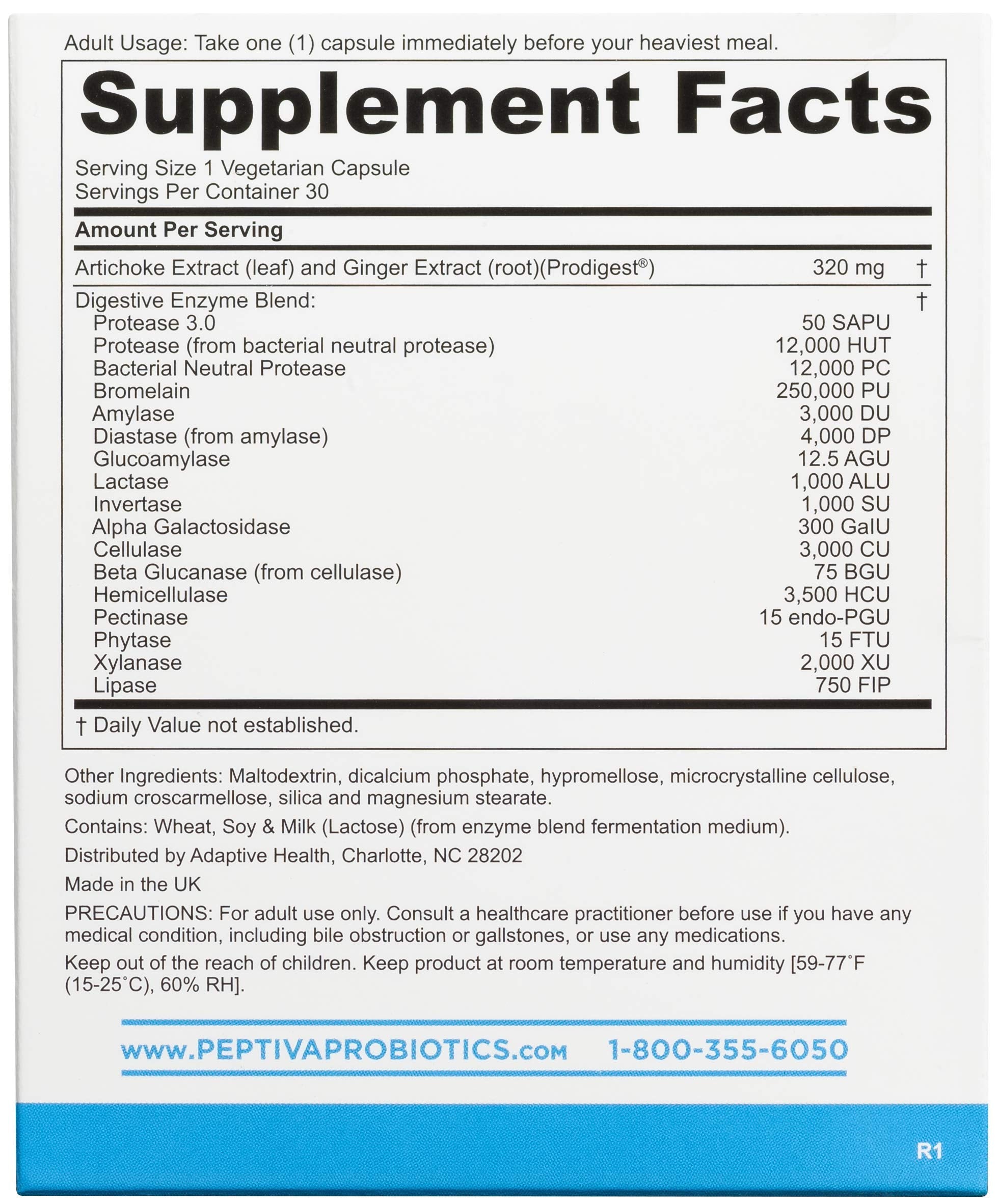 Peptiva enzyme pills close-up highlighting broad digestive enzymes for meals.