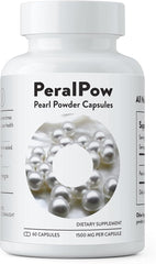 Peralpow organic pearl powder capsules bottle for skin glow.