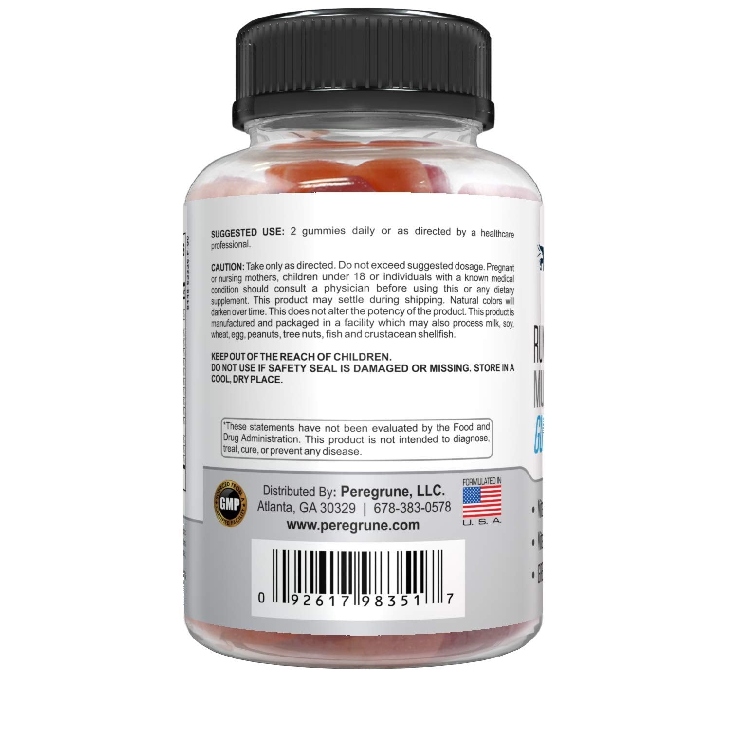 PEREGRUNE Runner Gummies with athlete in motion suggesting endurance support