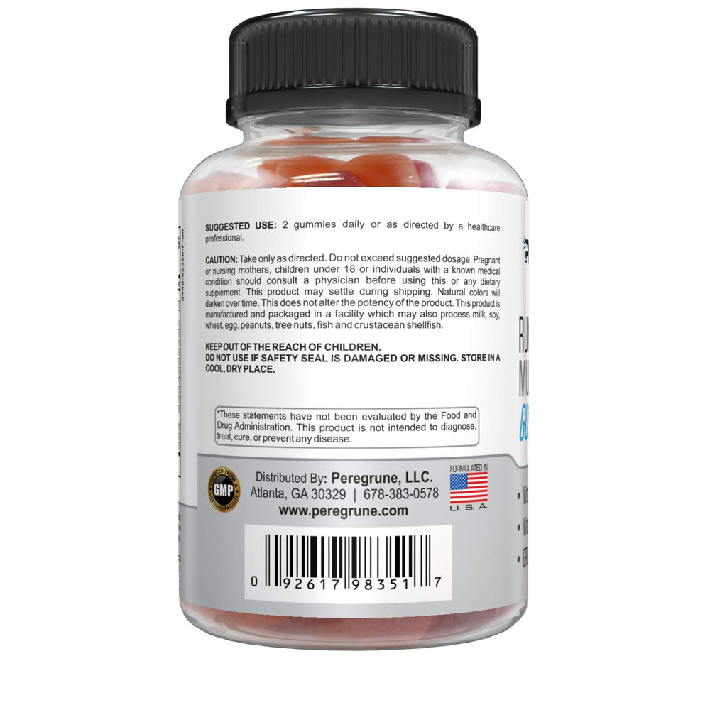 PEREGRUNE Runner Gummies with athlete in motion suggesting endurance support