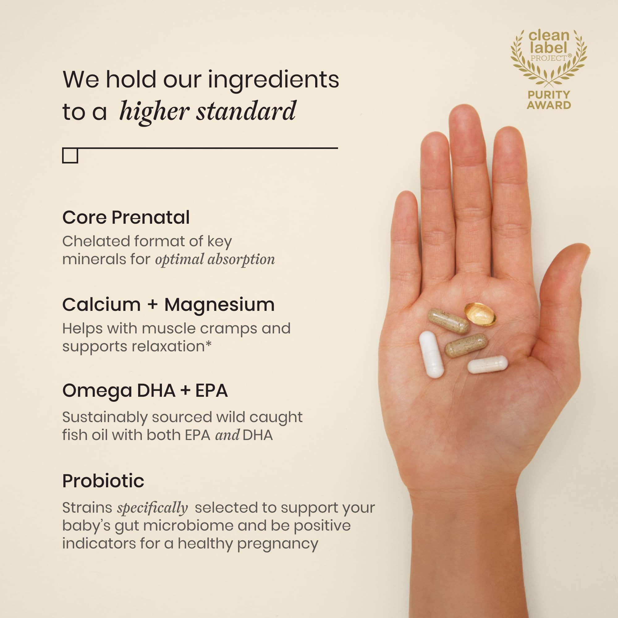 Perelel daily probiotic capsule to support digestive balance in the third trimester.