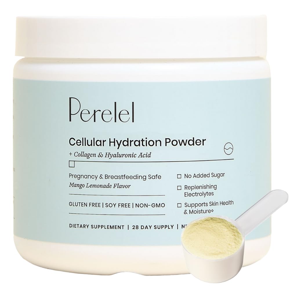 Perelel Hydration Support bottle shown for daily hydration, active women.