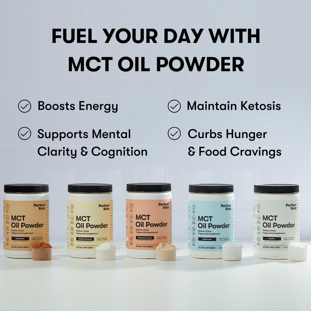 Perfect Keto 7g MCT Oil Powder prepared drink ready to enjoy.