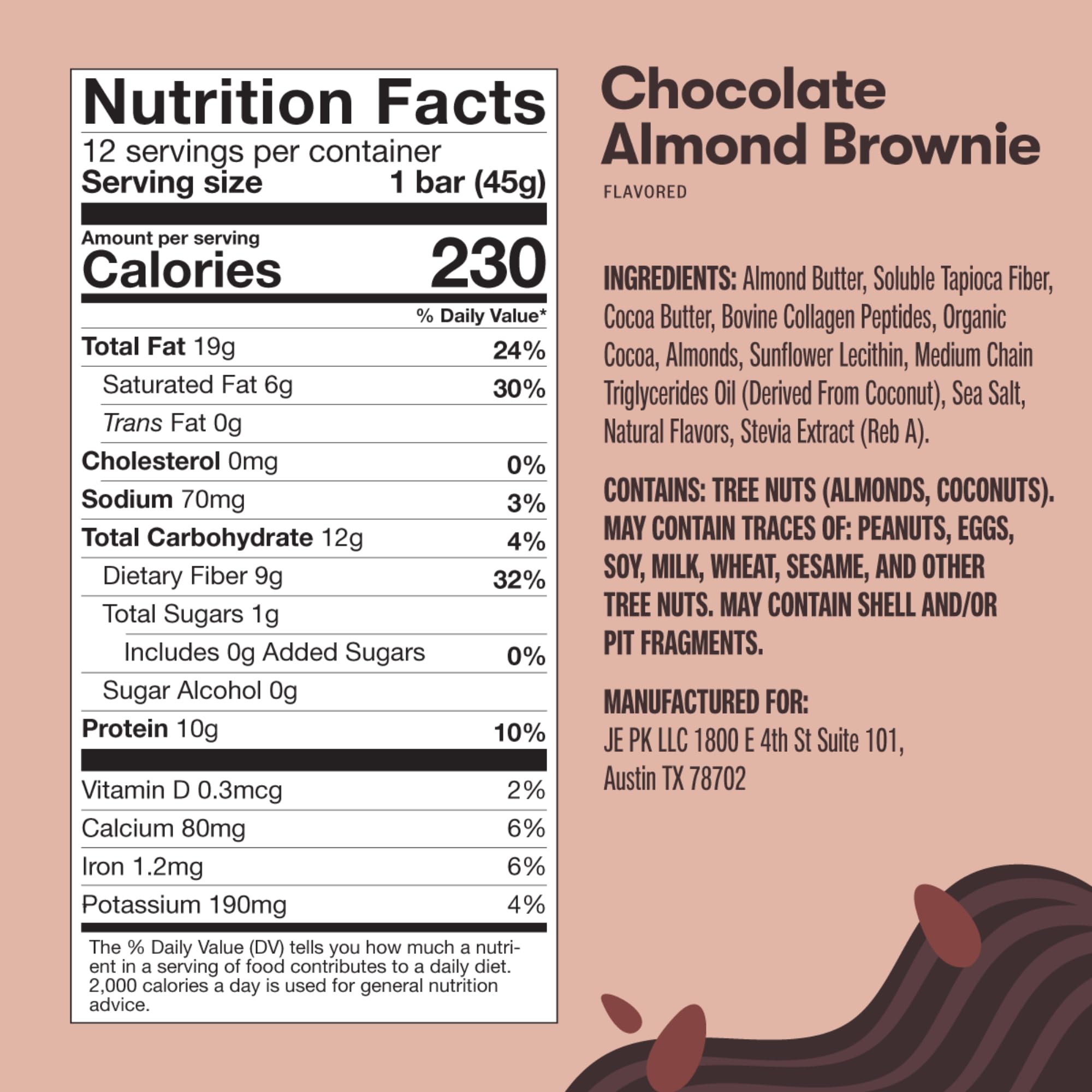 Perfect Keto Bars ingredients like almonds and cacao butter for clean nourishment.