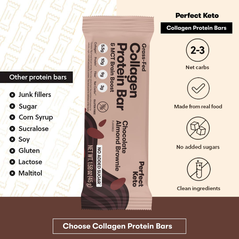 Perfect Keto Bars with MCT oil for focused energy and fullness.