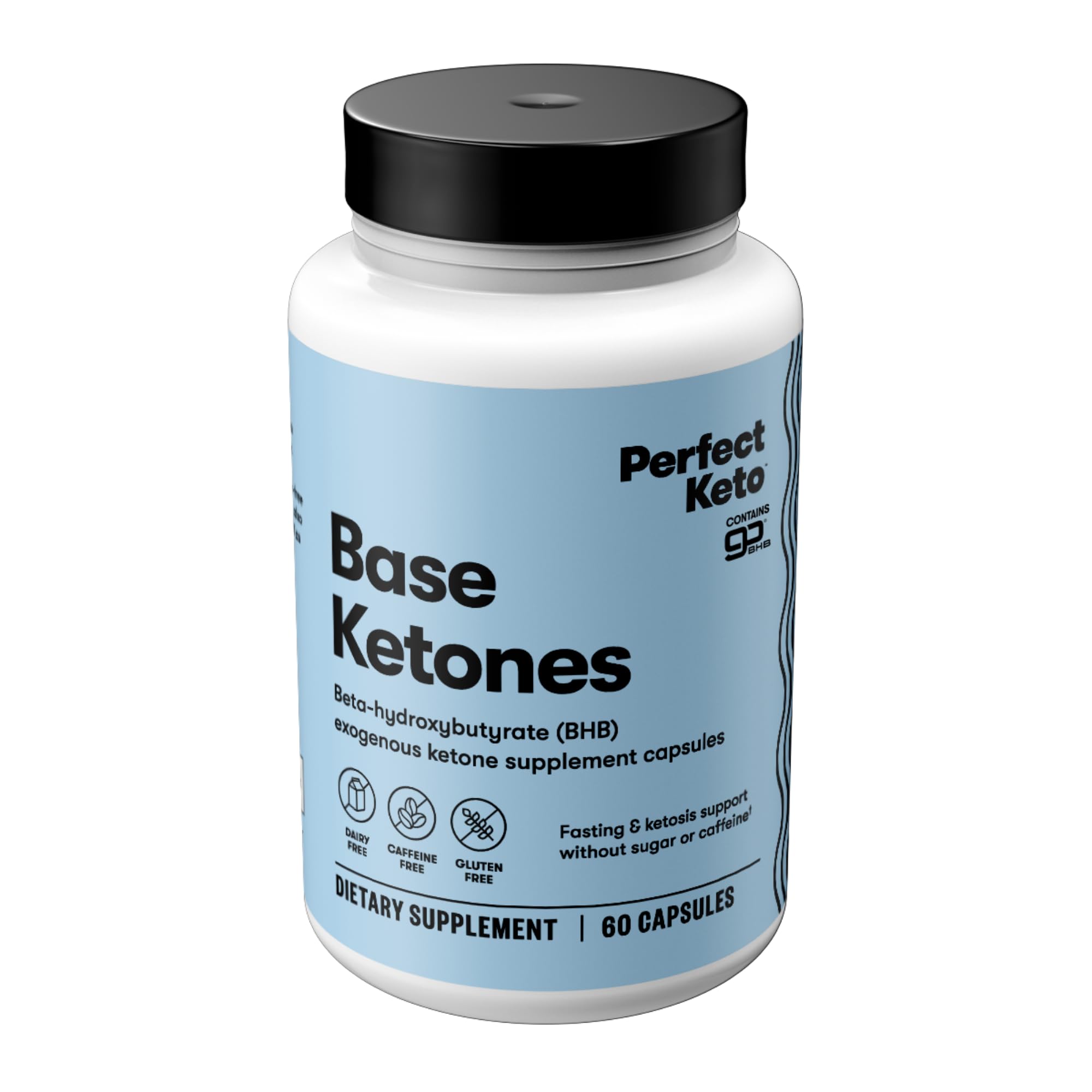 Perfect Keto goBHB capsules bottle for on-the-go energy support.