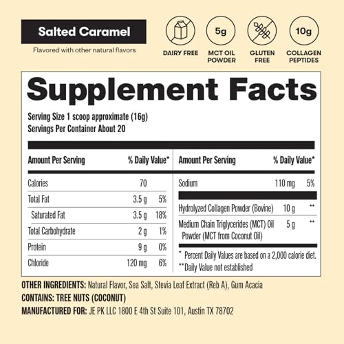 Grass-fed collagen noted on packaging for quality assurance.