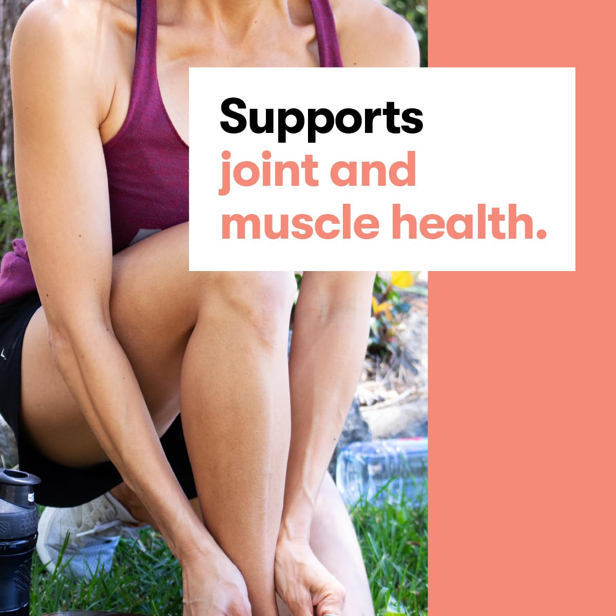 Close-up of MCT oil powder beside collagen for fast energy.