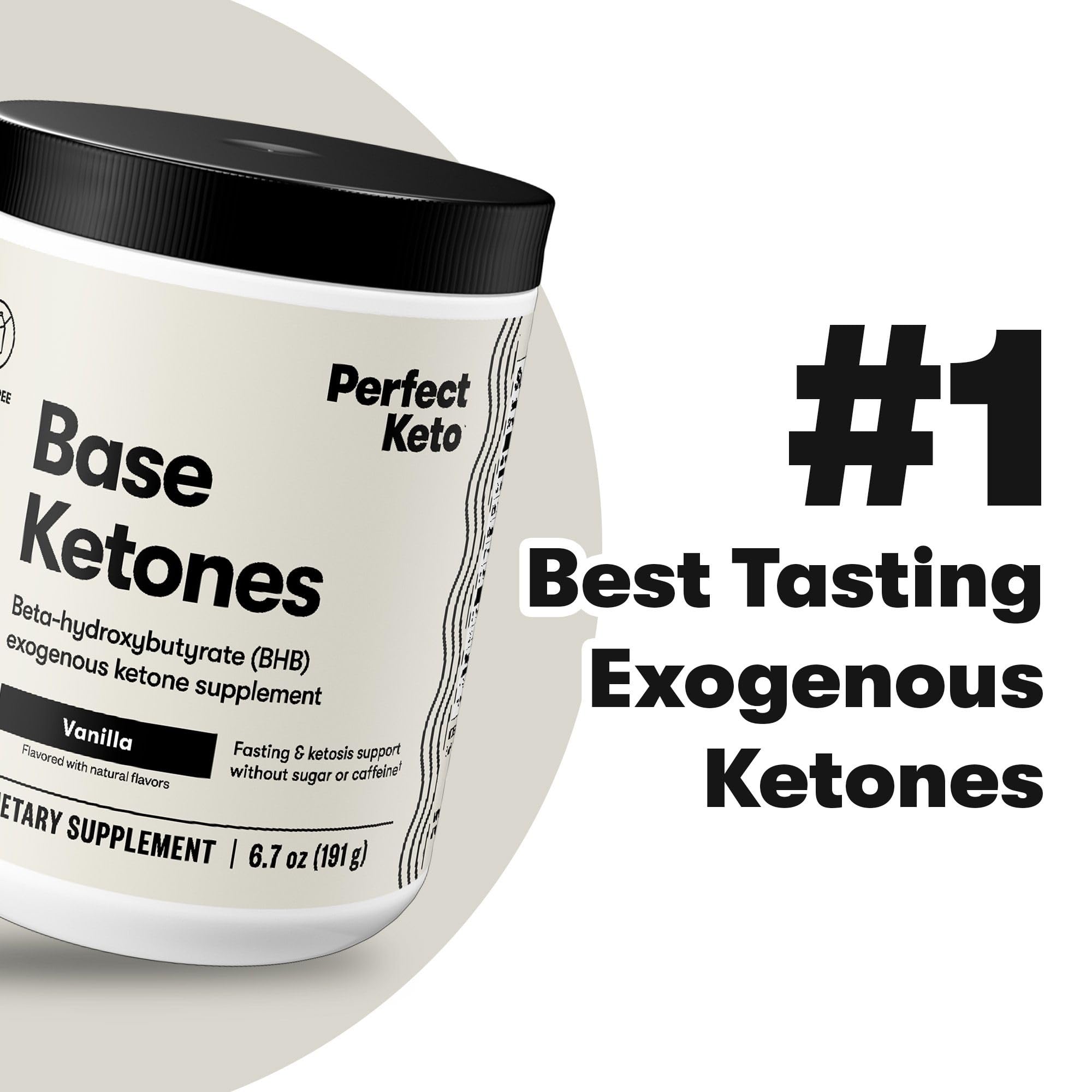Perfect Keto vanilla ketones can be added to coffee for a caffeine-free energy option.