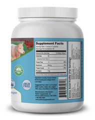 Perfect Supplements hydrolyzed collagen powder scoop shows high protein, zero sugar