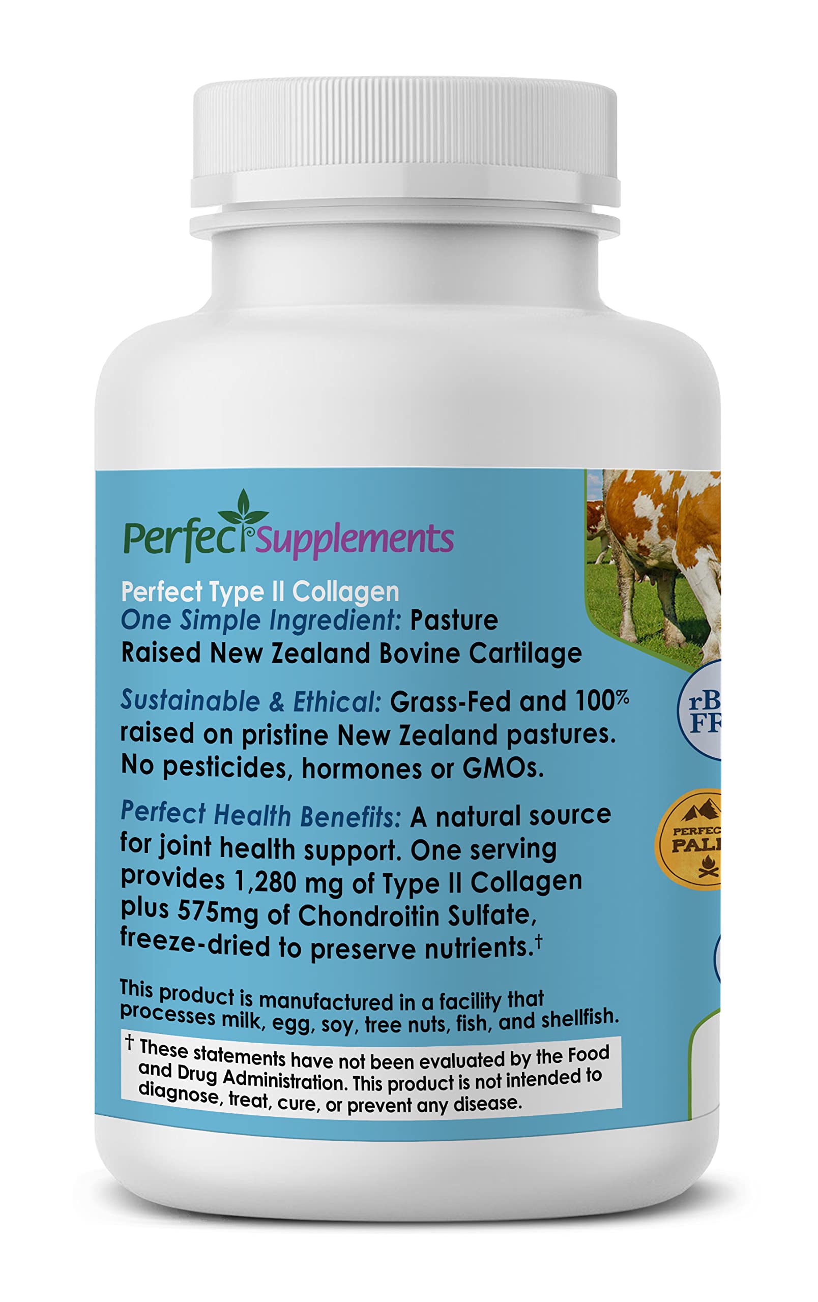 Pasture-raised bovine cartilage sourcing by Perfect Supplements highlights quality ingredients