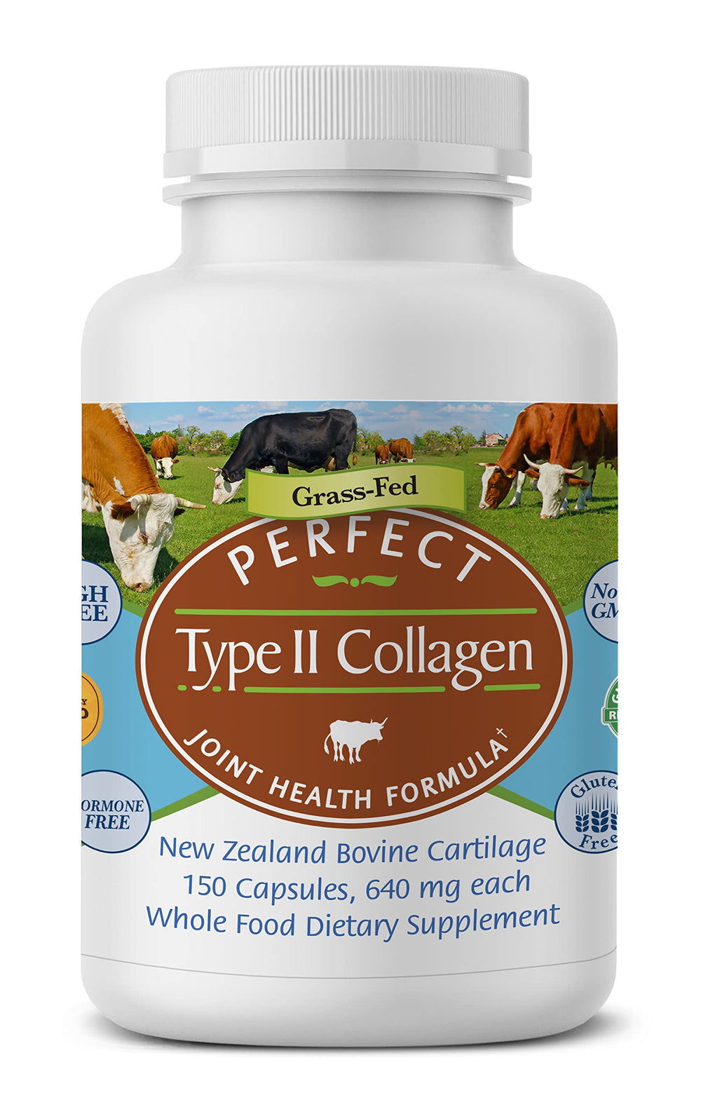Perfect Supplements Perfect Type II Collagen bottle pouring for daily joint support
