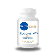 Perfect Vitamin Products melatonin 60mg bottle for deep rest support
