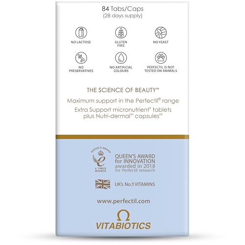 Hair health glow in Perfectil Max highlight with zinc and copper symbols