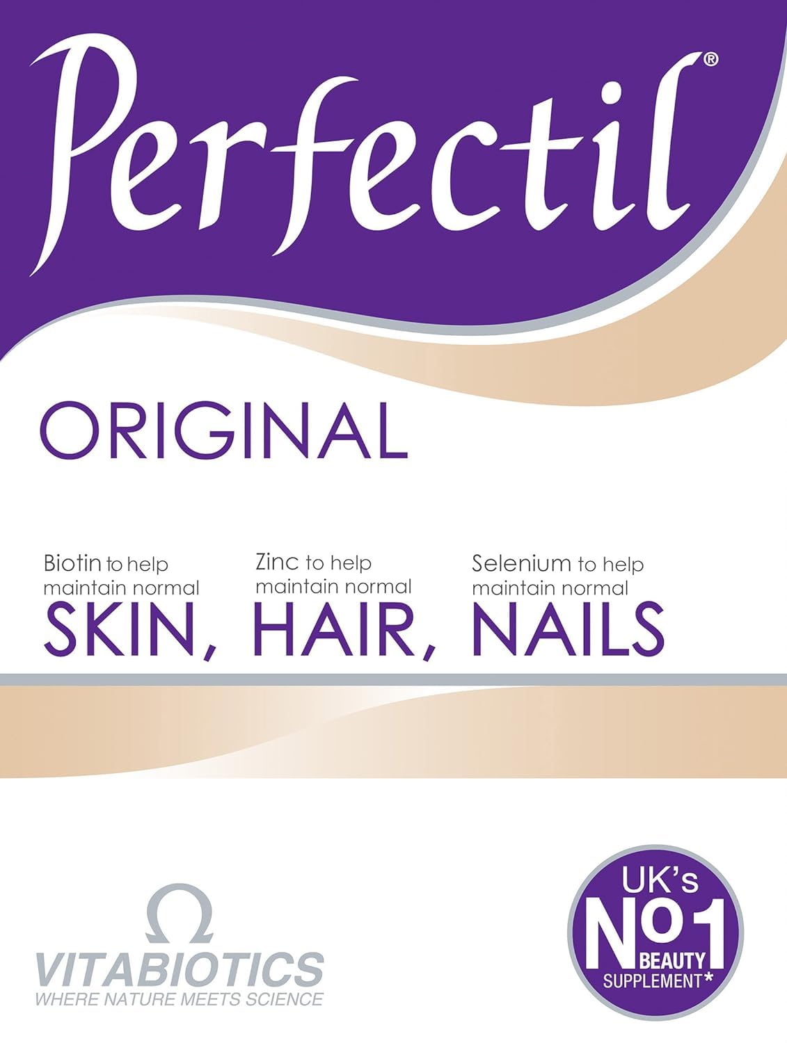 Perfectil Triple Active bottle with capsules for daily skin, hair and nails support
