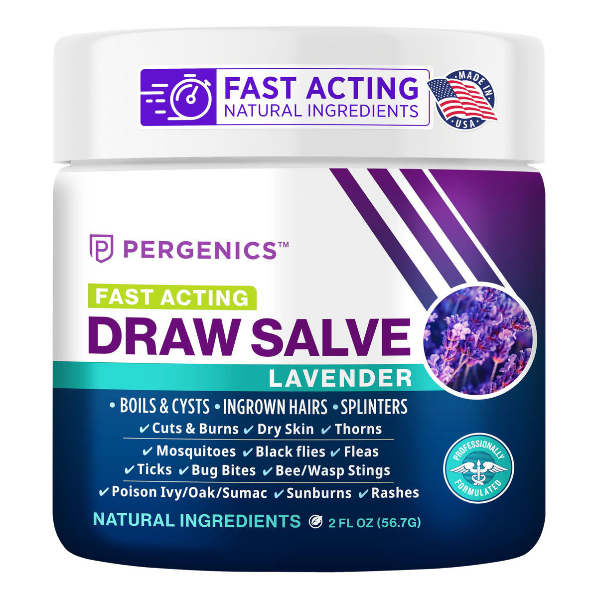 Pergenics Drawing Salve bottle front view for on-the-go relief