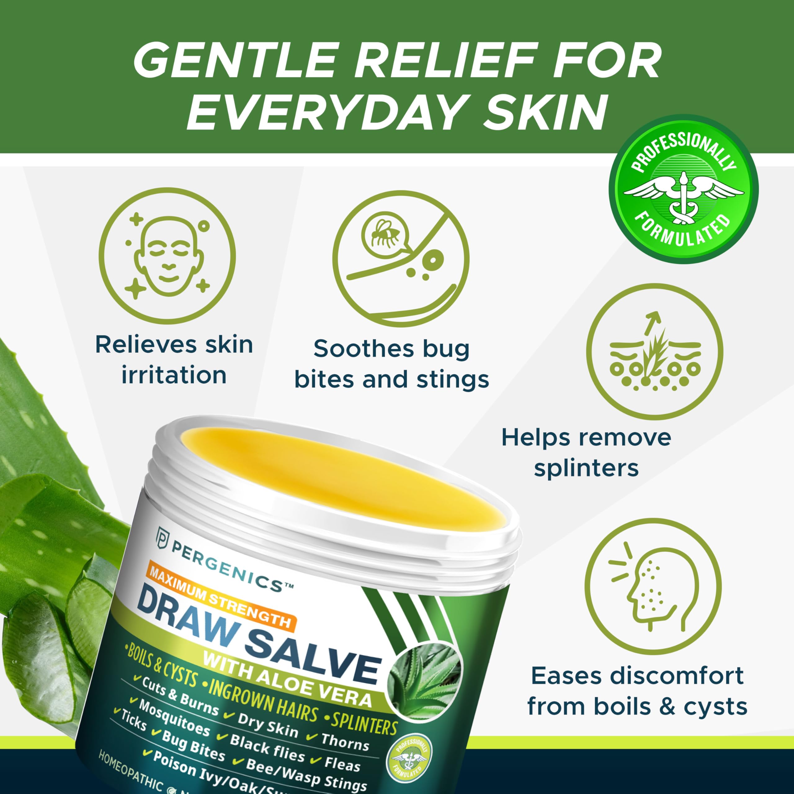 Pergenics Drawing Salve texture close-up showing rich, creamy consistency.