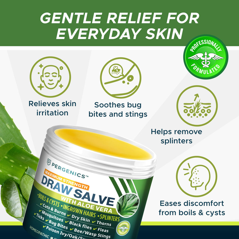 Pergenics Drawing Salve texture close-up showing rich, creamy consistency.
