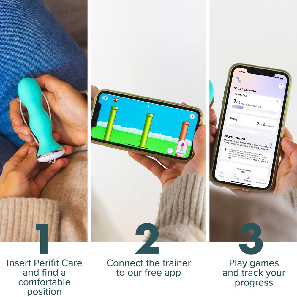 Perifit bird-game control demonstrates engaging pelvic floor interaction.