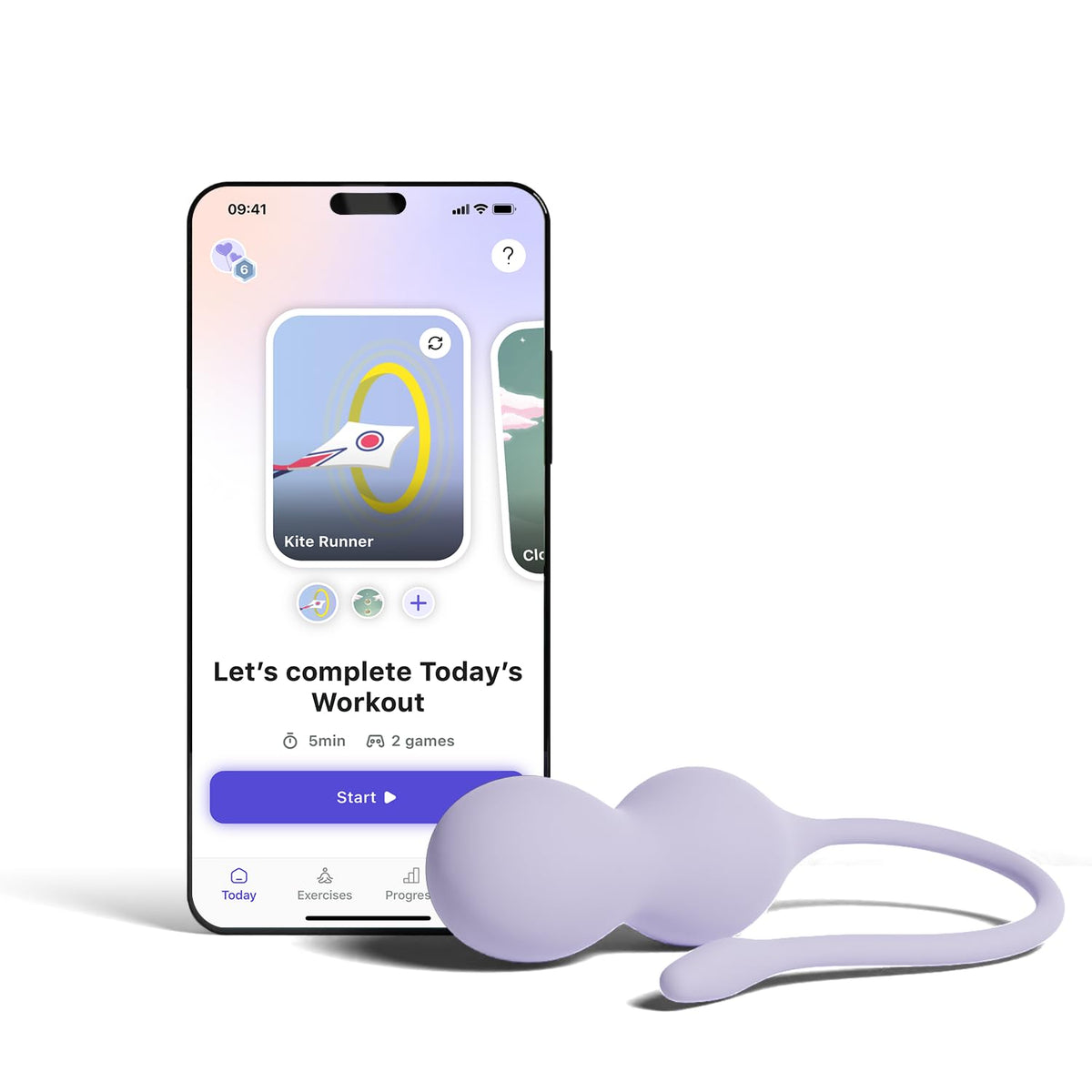 Perifit Care+ probe close-up with dual sensors for precise pelvic floor training.