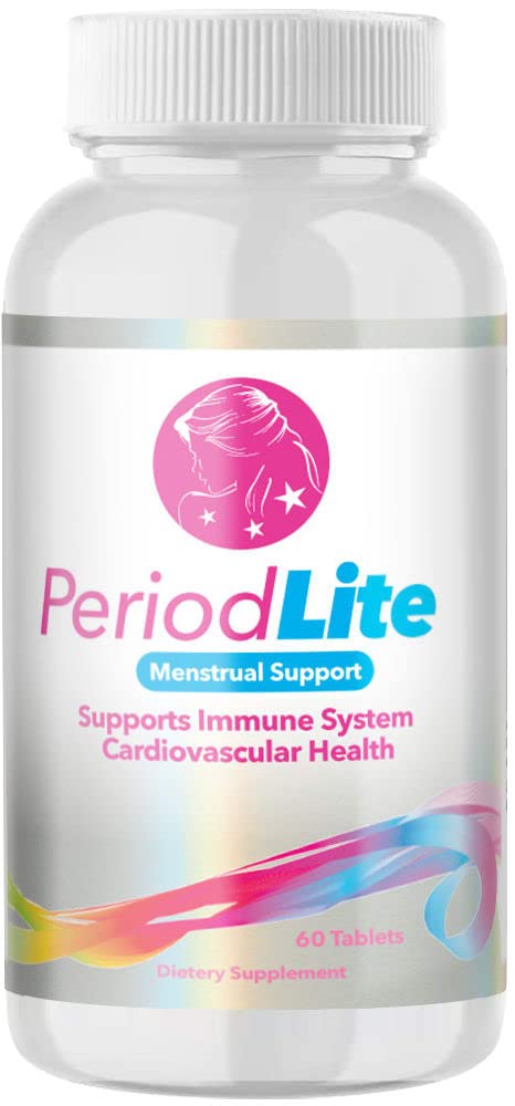 Period Lite nutrition label shows key vitamins for menstrual wellness.