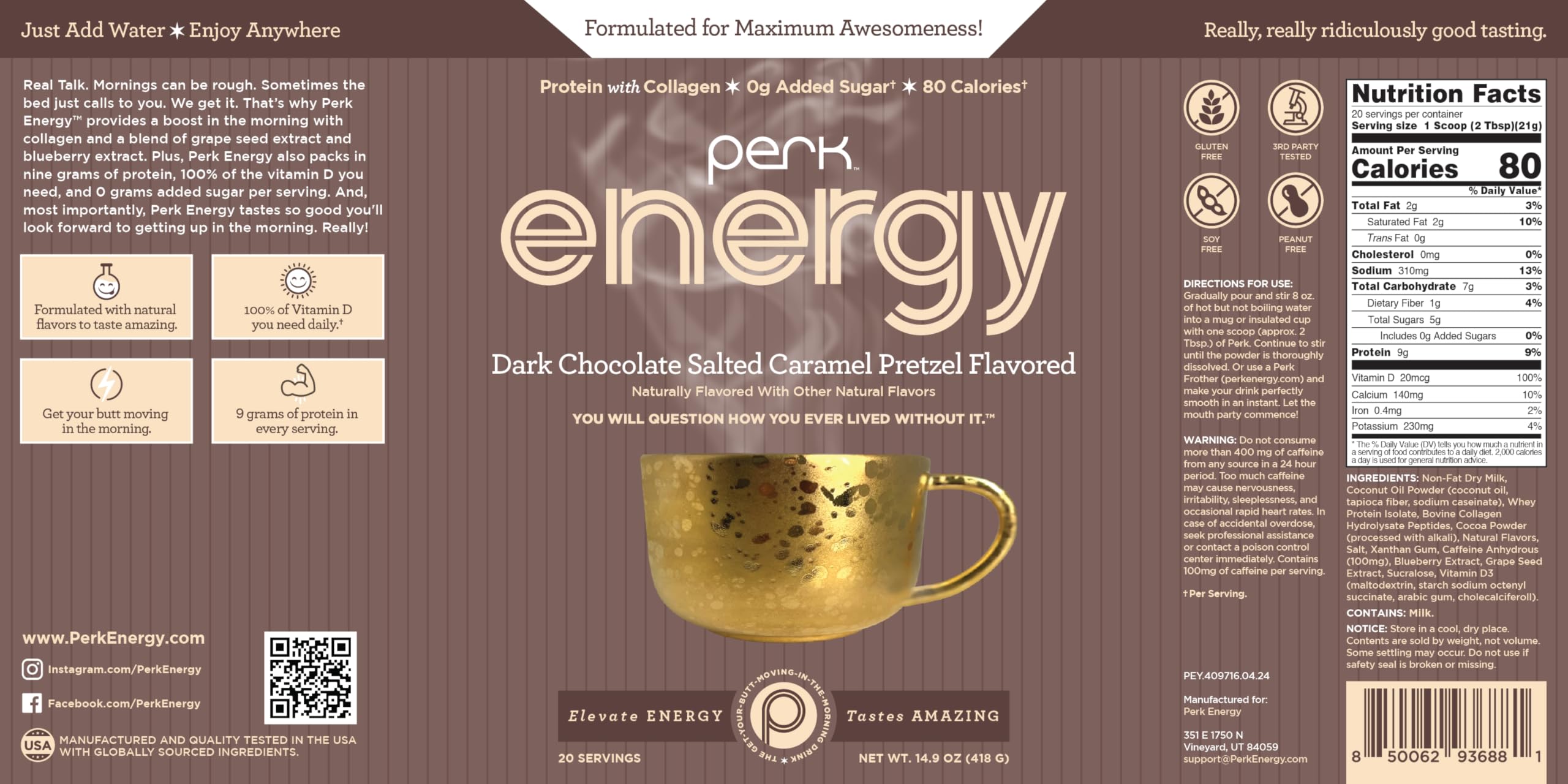 Perk Energy Original production in NSF GMP facility for quality