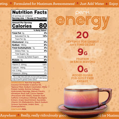 Perk Energy Vanilla Caramel Steamer serving in cup to showcase creamy texture