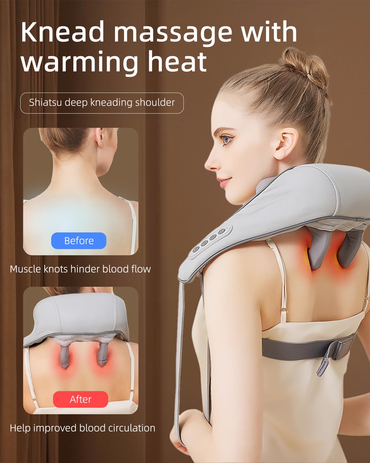 PERLEVI adjustable intensity for personalized massage at home or work