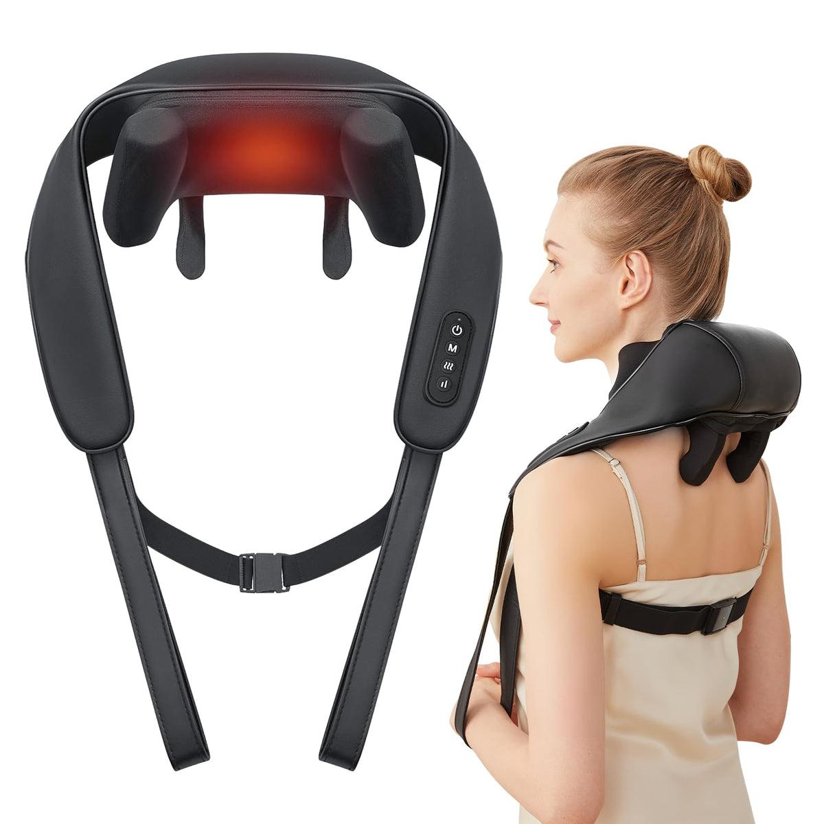 PERLEVI cordless neck and shoulder massager providing portable relief