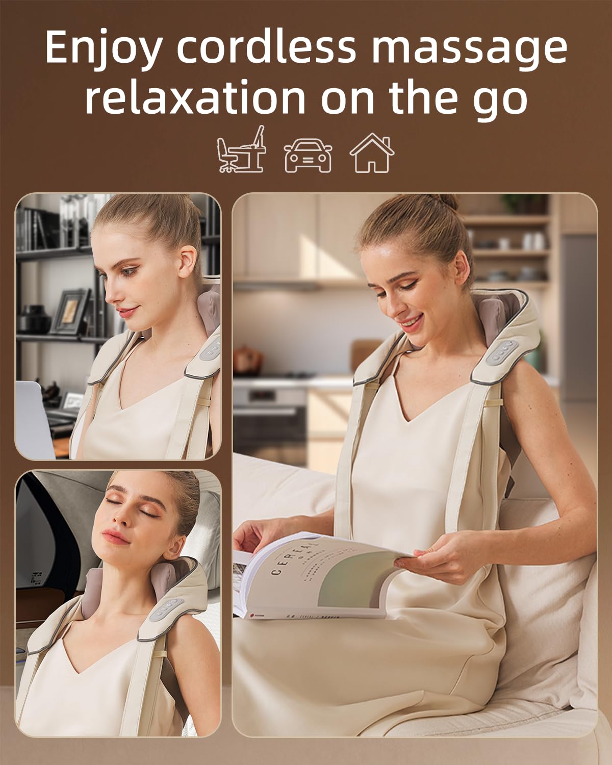 PERLEVI massager features a 10-minute auto shut-off for safety.