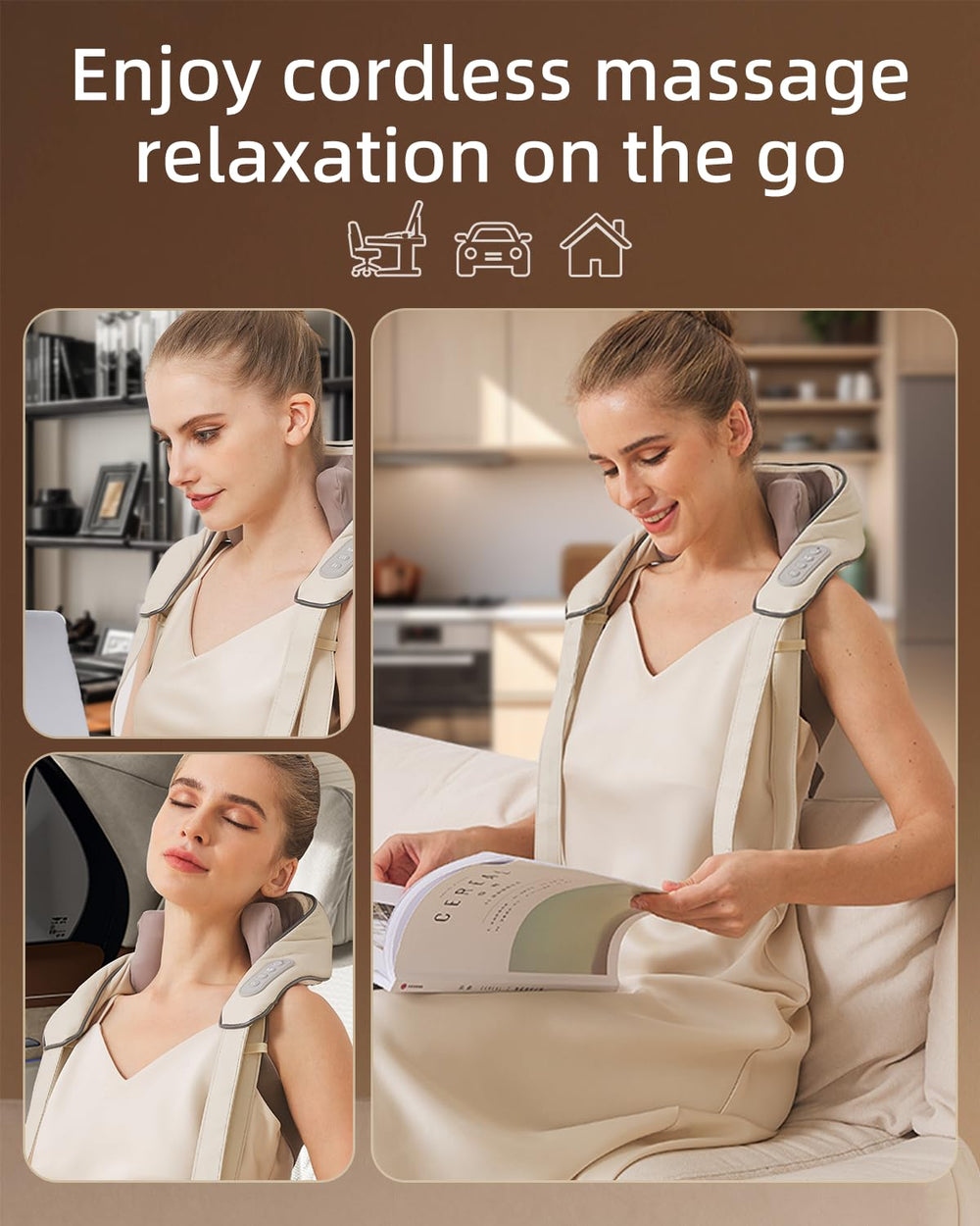 PERLEVI massager features a 10-minute auto shut-off for safety.