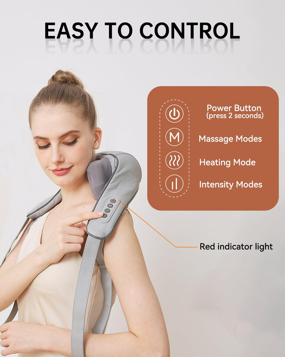 PERLEVI compact massager in a home setting for effortless relaxation