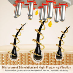 PERLLENT Hair Oil Applicator delivers a high-frequency scalp massage for relaxed, revitalized feel.