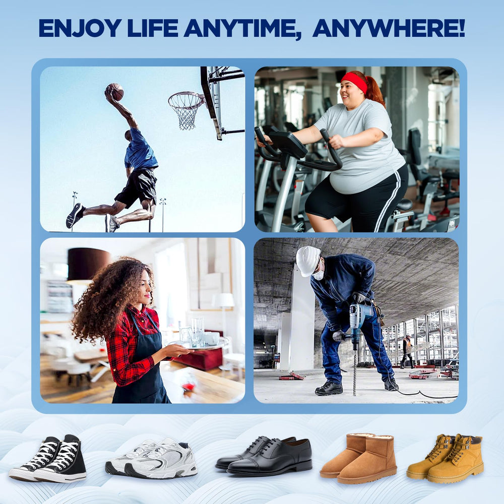 Pernus multi-fit card allows tailoring for casual, work, and hiking shoes