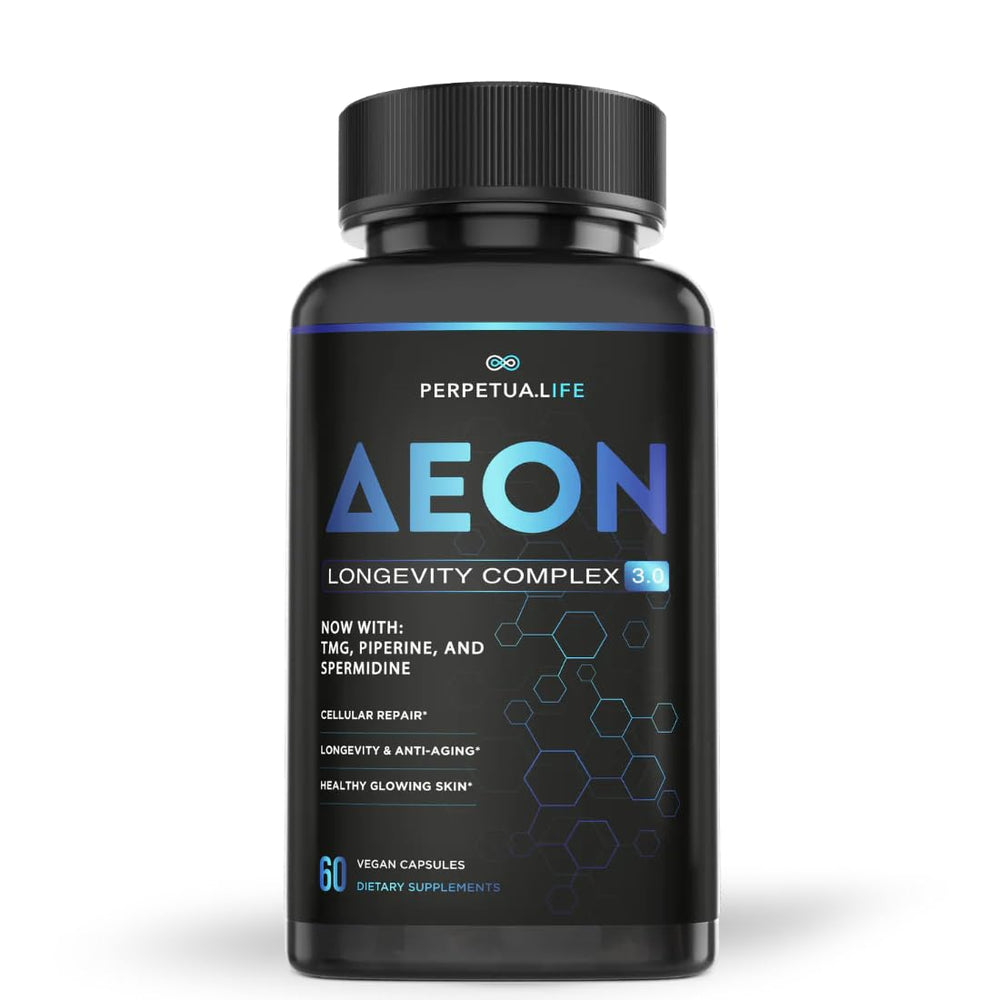 PERPETUA.LIFE AEON liposomal NAD+ capsules support daily vitality and balance.