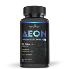 PERPETUA.LIFE AEON liposomal NAD+ capsules support daily vitality and balance.