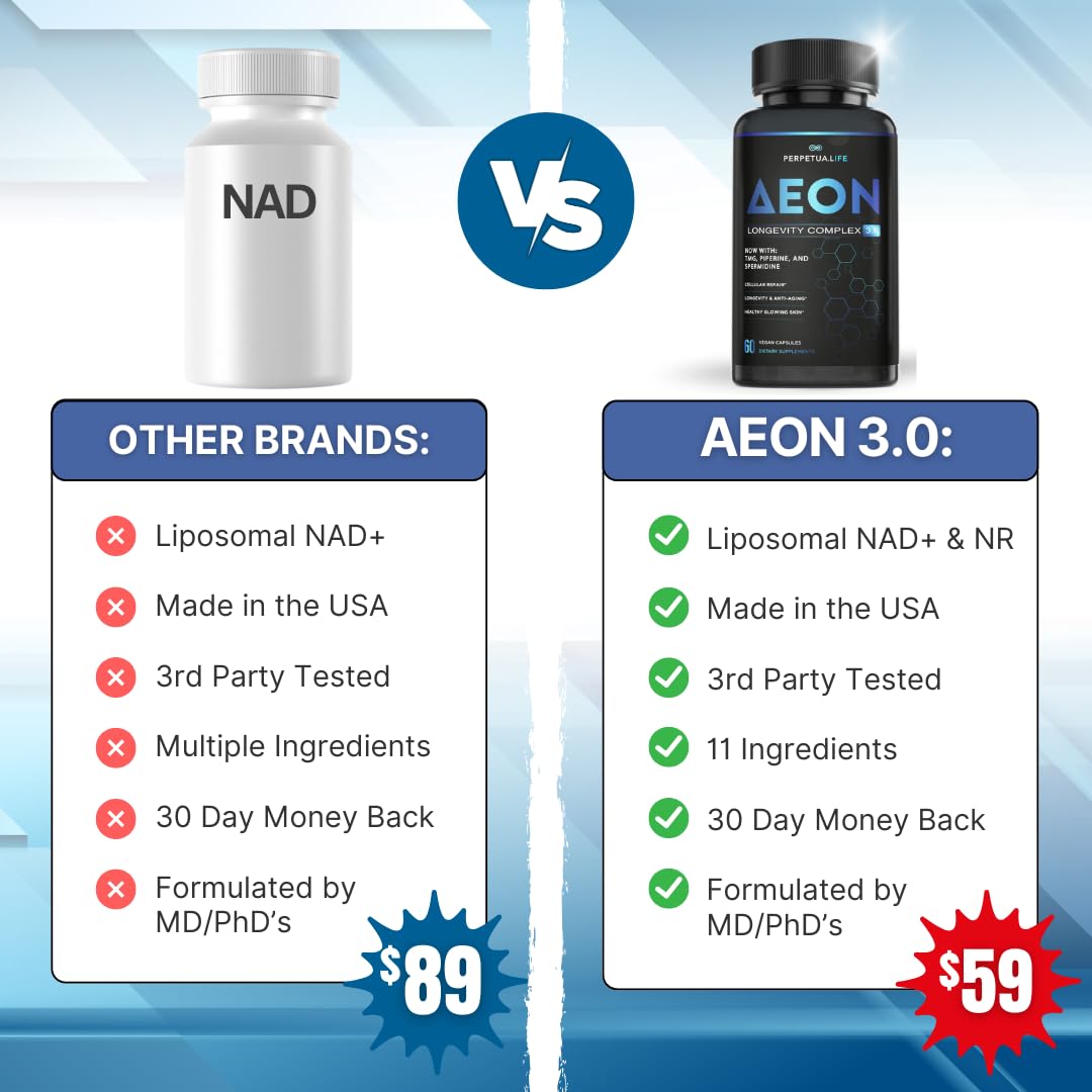 Product label displays vegan and gluten-free claims on AEON packaging.